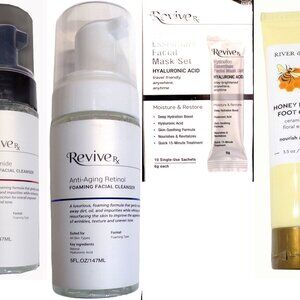 River & Rowe Honey Rescue Foot Glaze, Foaming Cleanser, Niacinamide Cleanse